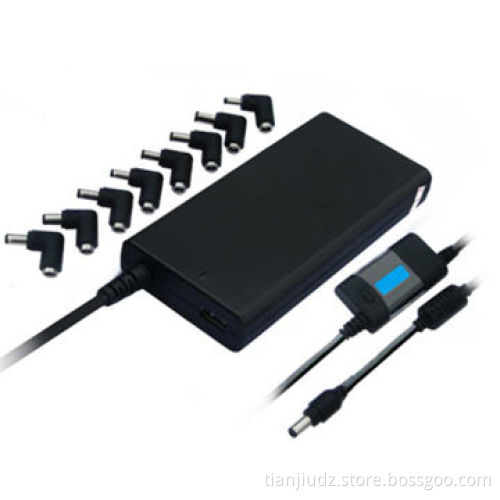 Portable Slim Auto 65W LCD USB Universal Adapter With Blister Package